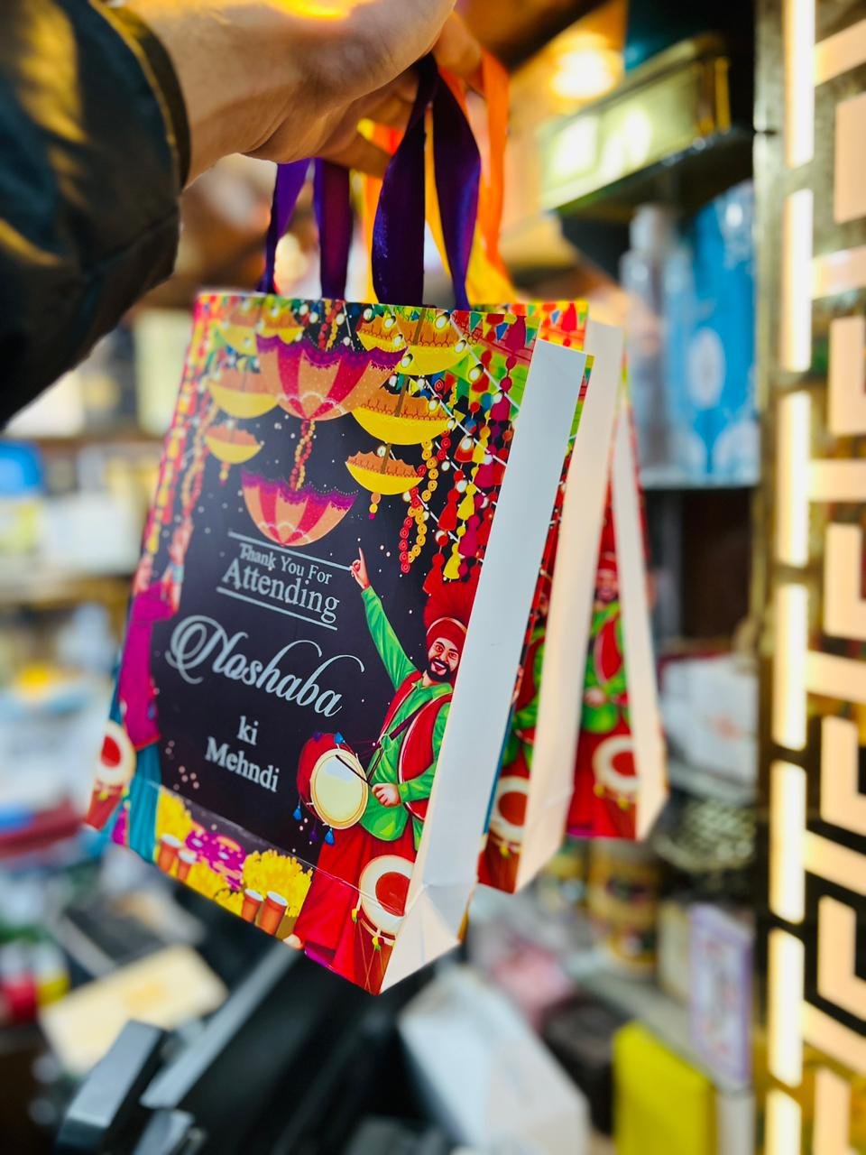 Traditional Desi Dholki Favor Bag